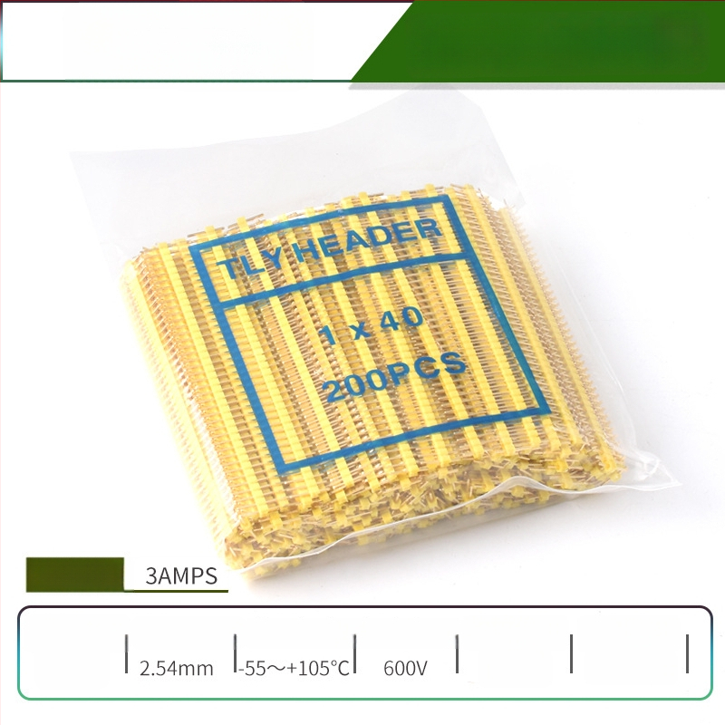 HXS κεφαλίδα ακίδων 2,54 mm, 40 ακίδων, μονής σειράς, ίσιες και καμπύλες ακίδες, για PCB και ψηφιακή ηλεκτρονική