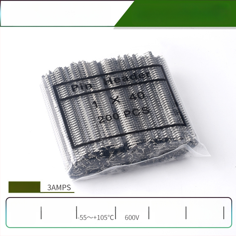 HXS κεφαλίδα ακίδων 2,54 mm, 40 ακίδων, μονής σειράς, ίσιες και καμπύλες ακίδες, για PCB και ψηφιακή ηλεκτρονική