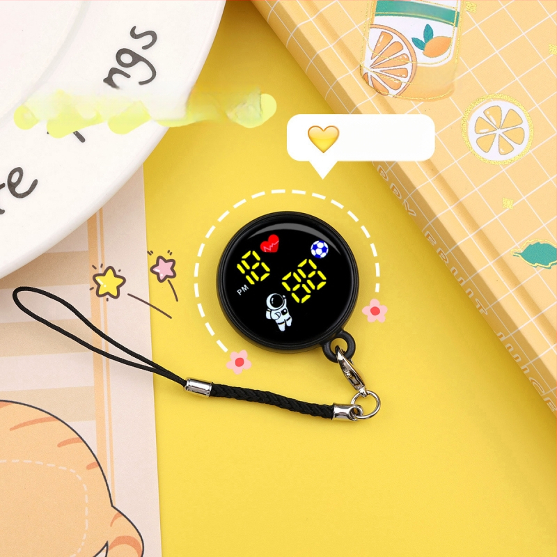 Ρολόι με κορδόνι, μικρό ψηφιακό με αριθμητικό display (διαμέτρου 34 mm, ηλεκτρονικός μηχανισμός, πλαστικό περίβλημα, αντοχή στο νερό 10 m)