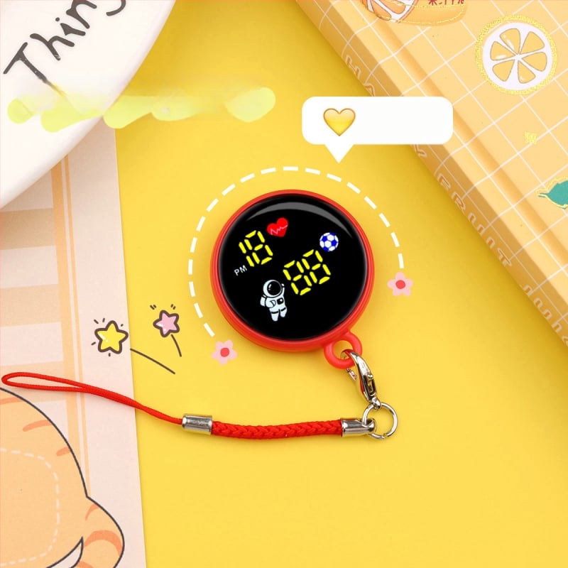 Ρολόι με κορδόνι, μικρό ψηφιακό με αριθμητικό display (διαμέτρου 34 mm, ηλεκτρονικός μηχανισμός, πλαστικό περίβλημα, αντοχή στο νερό 10 m)