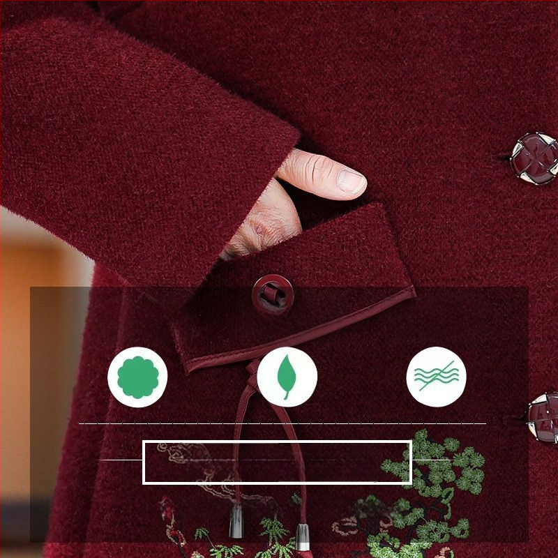 Chenille moterų paltas, japoniškai-koretiškas kasdienis stilius, Polo apykaklė, rankovės su penkiais taškais, laisvas kirpimas