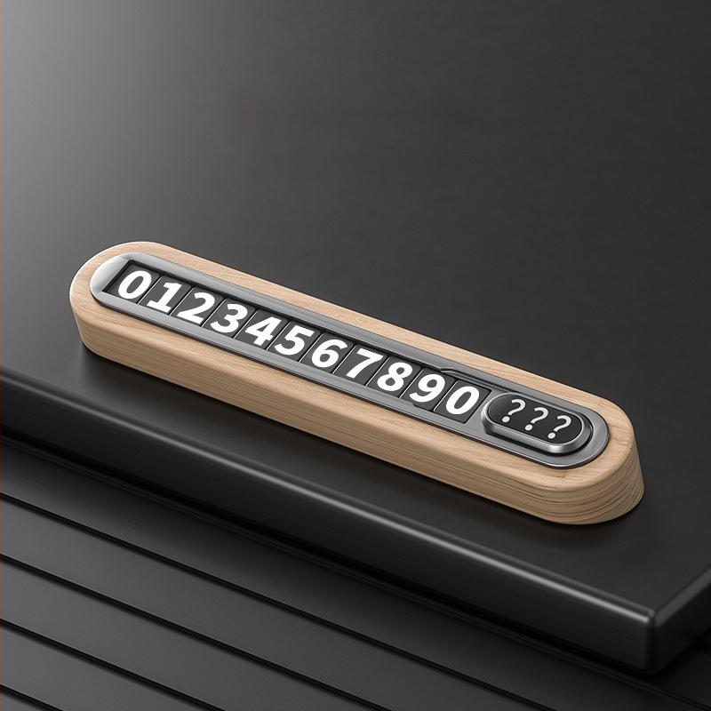 Valrieksta koka īslaicīga stāvvietas numura plāksne automobiļim – slēpta tipa, bez personalizācijas