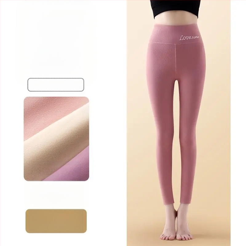 Sieviešu bezšuvju termālās legingas ar augstu vidukli, Derong audums, vidēja biezuma