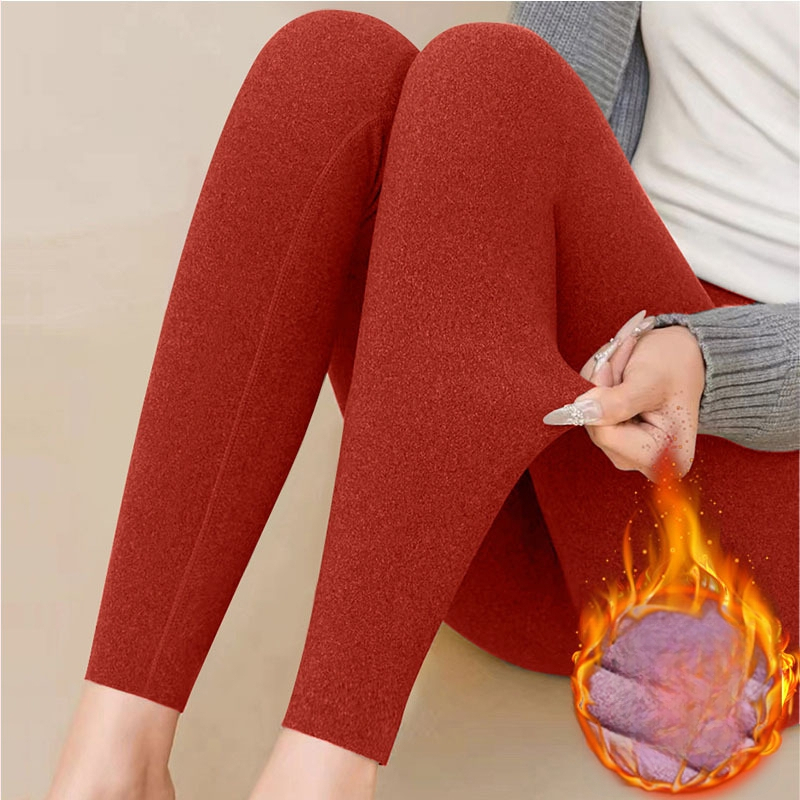 Sievietes viengabalas pašsiltējošas termālās bikses, vidējā josta, stingrs griezums, 90–95% poliesters