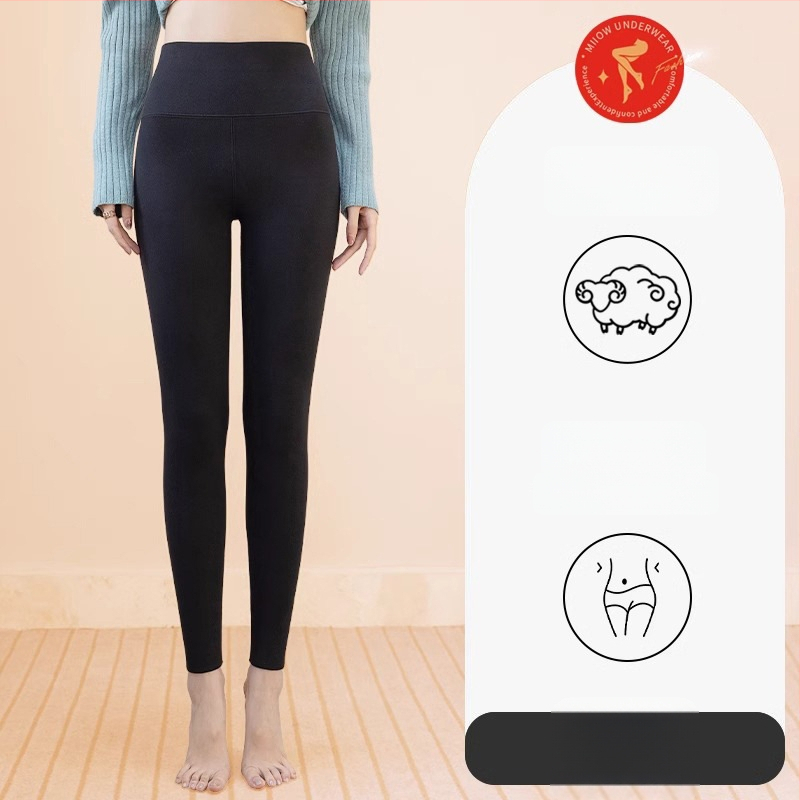 Sieviešu termālās legingas ar augstu jostu, flīsa iekšējais slānis, bezšuvju, silts pamatslānis, poliestera-spandeksa maisījums
