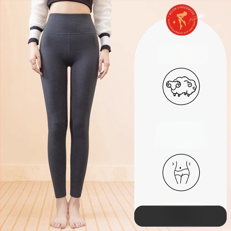 Sieviešu termālās legingas ar augstu jostu, flīsa iekšējais slānis, bezšuvju, silts pamatslānis, poliestera-spandeksa maisījums