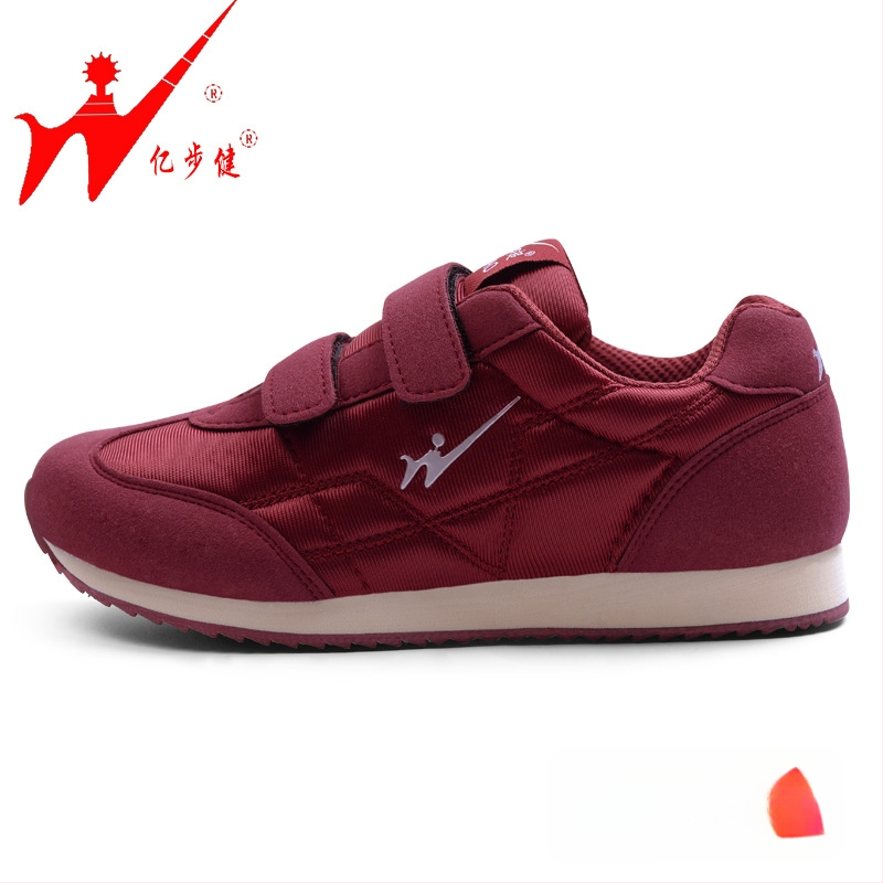 Унисекс обувки за ходене със мрежест връх, закопчаване с лепенка Velcro, кръгъл нос, плосък ток, за есен