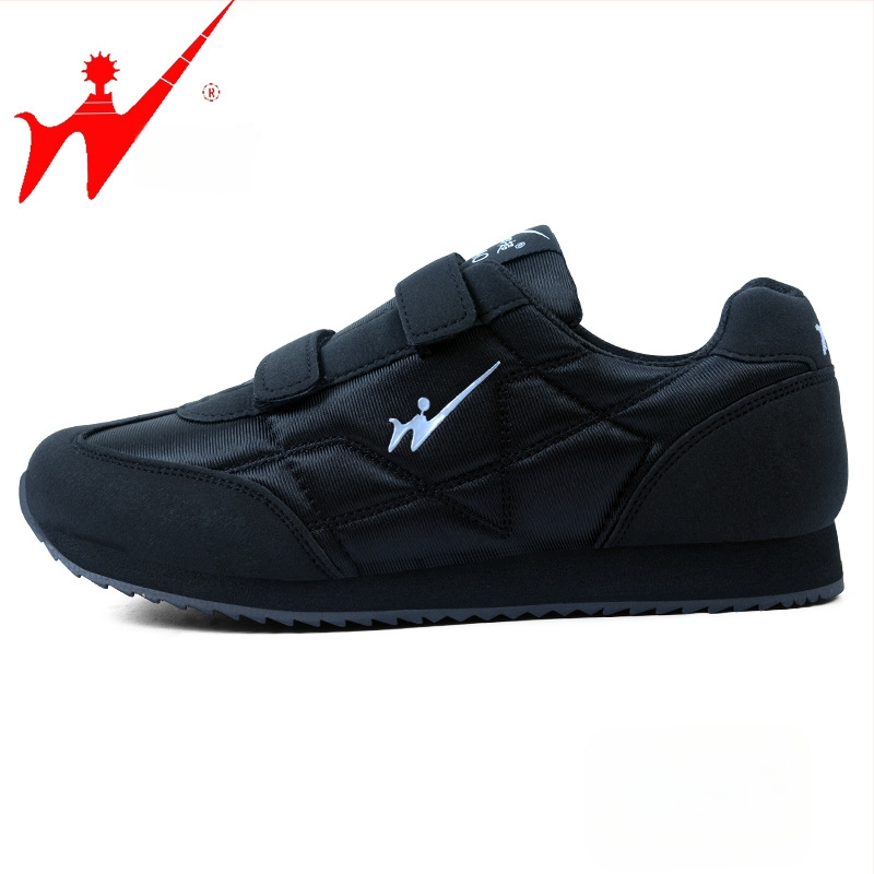 Унисекс обувки за ходене със мрежест връх, закопчаване с лепенка Velcro, кръгъл нос, плосък ток, за есен