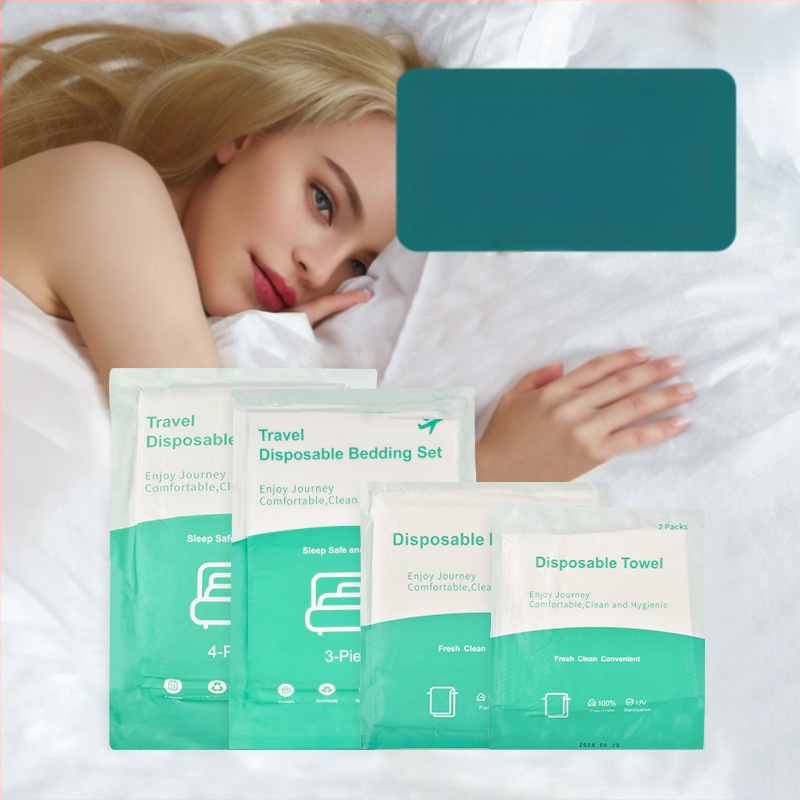 Σετ σεντόνια ξενοδοχείου μίας χρήσης από μη υφασμένη ύλη, τετράδα