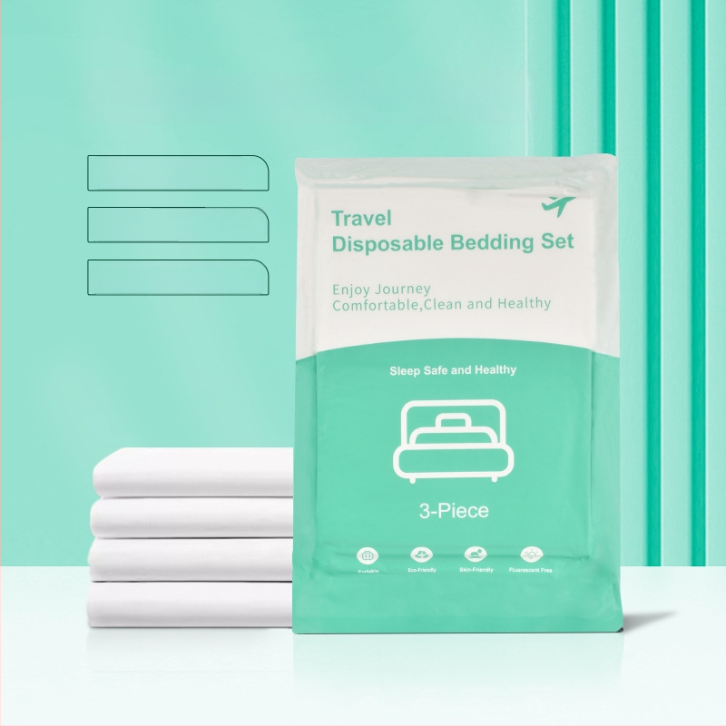 Σετ σεντόνια ξενοδοχείου μίας χρήσης από μη υφασμένη ύλη, τετράδα