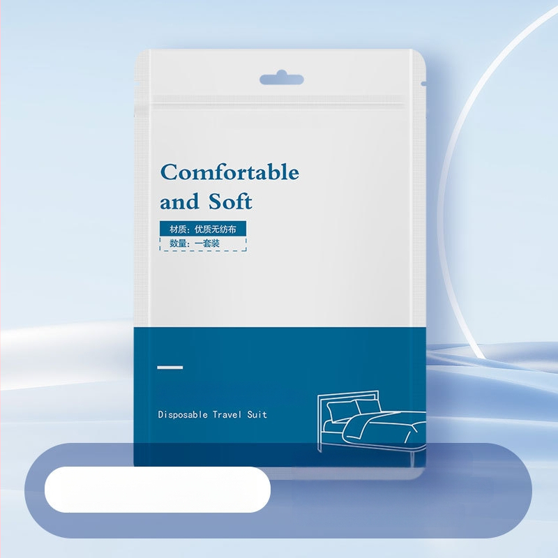 Spausdintas vienkartinis viešbučio patalynės komplektas iš SMS audinio, keturi komponentai