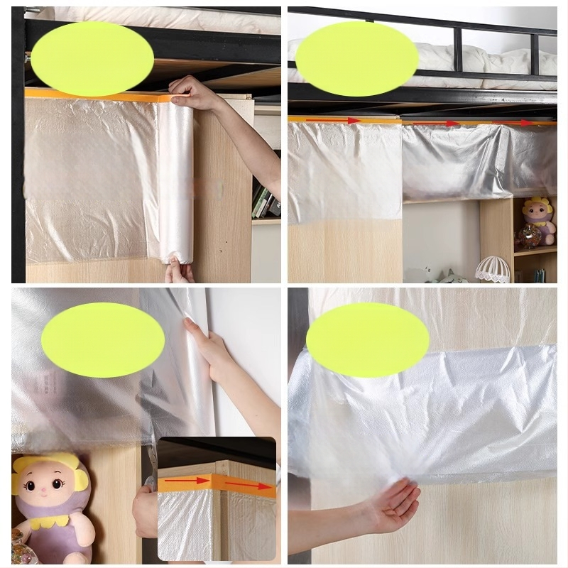 Прахозащитна пластмасова филмова защита за домакинството – прозрачно покривало за легло, гардероб, шкаф и хладилник