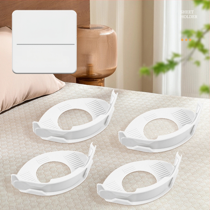 Fixator pentru cearșafuri, clip anti-alunecare, cataramă invizibilă, material PP, stil pastoral