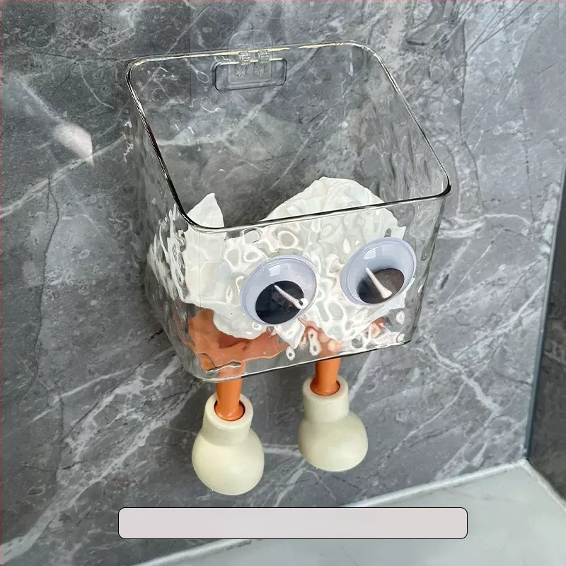 Sienas stiprināms vannasistabas uzglabāšanas kastīte – plastmasas organizētājs ar karikatūras rakstu, modelis 999999