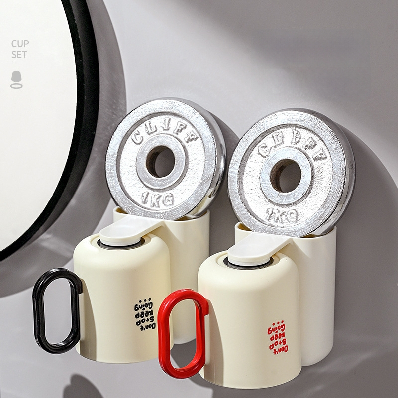 Fali fogkefetartó pohárral, fúrás nélkül, műanyagból