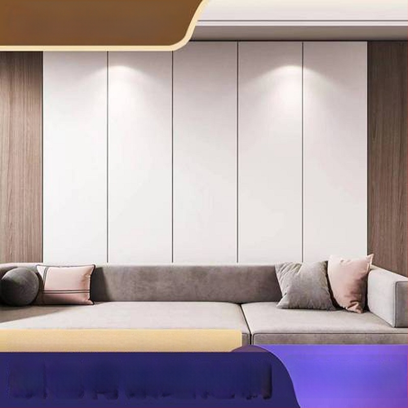 Panou de fundal moale pentru perete — pentru living și dormitor, PVC, stil simplu și modern, model monocrom, personalizare disponibilă