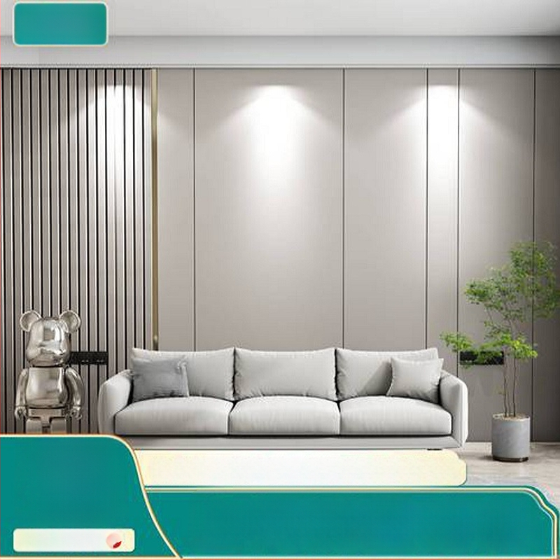 Panou de fundal moale pentru perete — pentru living și dormitor, PVC, stil simplu și modern, model monocrom, personalizare disponibilă