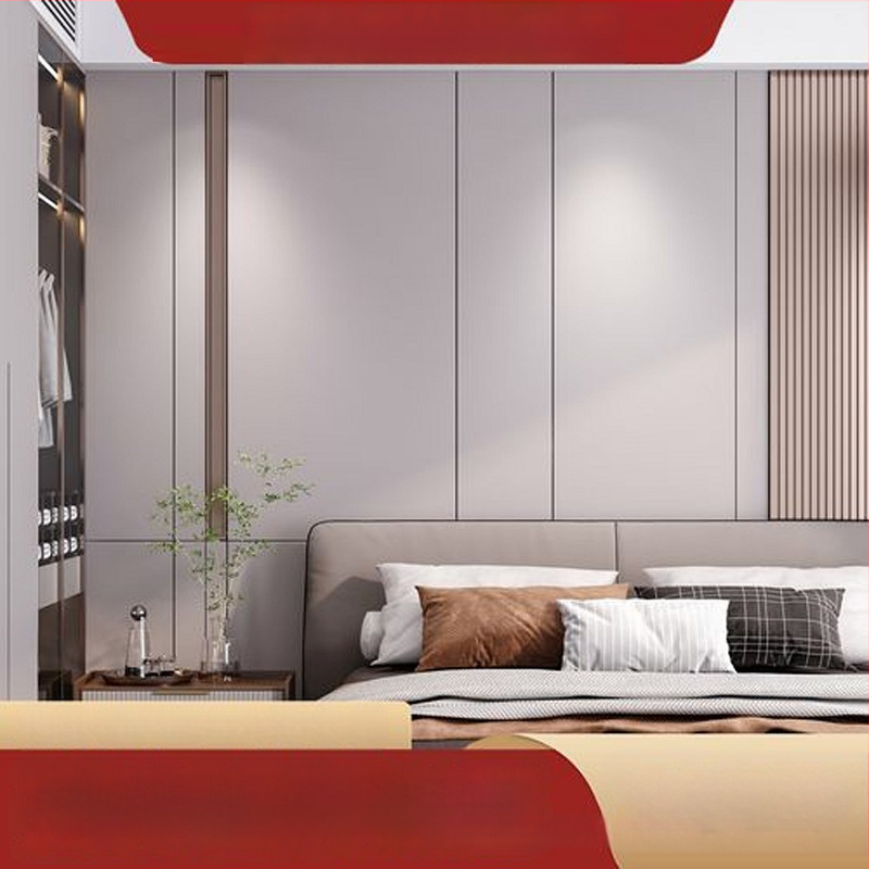 Panou de fundal moale pentru perete — pentru living și dormitor, PVC, stil simplu și modern, model monocrom, personalizare disponibilă