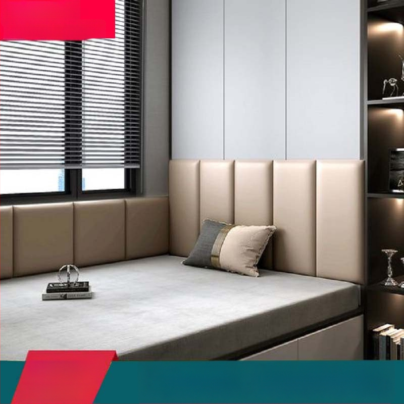 Panou de perete Tatami moale pentru marginea patului copiilor — bară de protecție, personalizare disponibilă, Baker Cloud (Material: Piele sintetică moale; Stil: Simplitate modernă; Personalizare: Da)