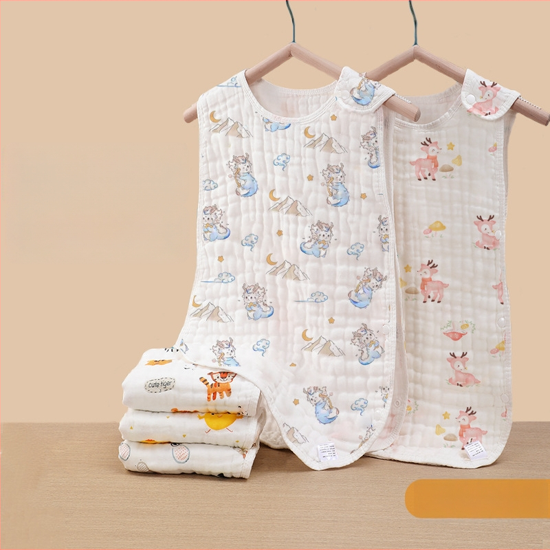 Belchiro Beebi magamiskott 100% puuvillast musliinist, käisteta, karikatuuristiil, tüüp: magamiskott / anti-kick tekk