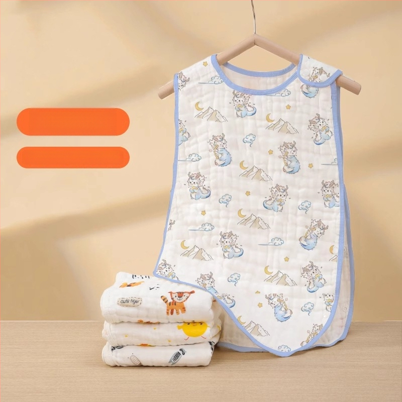 Belchiro Beebi magamiskott 100% puuvillast musliinist, käisteta, karikatuuristiil, tüüp: magamiskott / anti-kick tekk