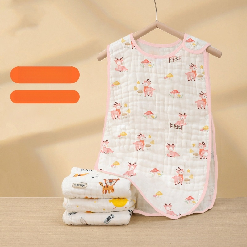 Belchiro Beebi magamiskott 100% puuvillast musliinist, käisteta, karikatuuristiil, tüüp: magamiskott / anti-kick tekk