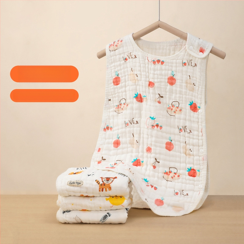 Belchiro Beebi magamiskott 100% puuvillast musliinist, käisteta, karikatuuristiil, tüüp: magamiskott / anti-kick tekk