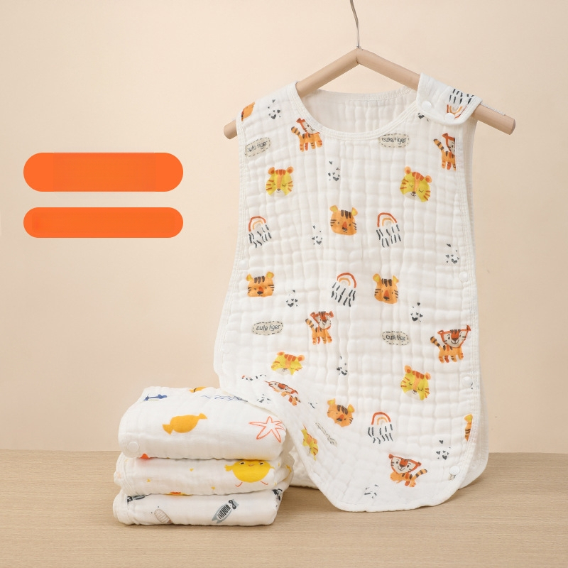 Belchiro Beebi magamiskott 100% puuvillast musliinist, käisteta, karikatuuristiil, tüüp: magamiskott / anti-kick tekk