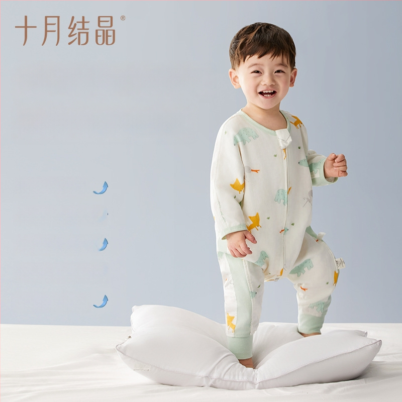 Väikelase magamiskott pikkade varrukatega, eraldatud jalgadega, nelja aastaaja kasutamiseks, regenereeritud tselluloosi kiududest (Tencel)