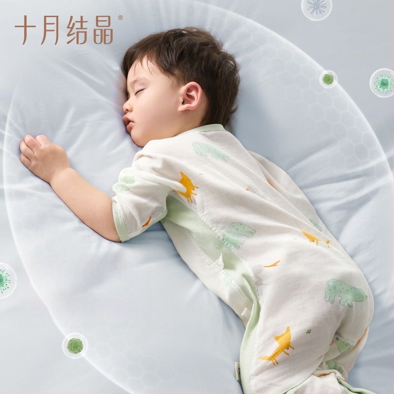 Väikelase magamiskott pikkade varrukatega, eraldatud jalgadega, nelja aastaaja kasutamiseks, regenereeritud tselluloosi kiududest (Tencel)