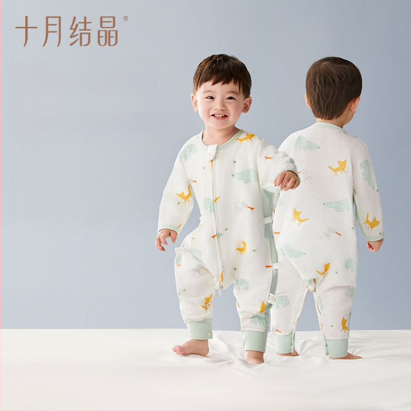 Väikelase magamiskott pikkade varrukatega, eraldatud jalgadega, nelja aastaaja kasutamiseks, regenereeritud tselluloosi kiududest (Tencel)