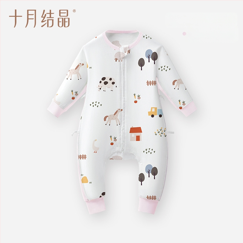 Väikelase magamiskott pikkade varrukatega, eraldatud jalgadega, nelja aastaaja kasutamiseks, regenereeritud tselluloosi kiududest (Tencel)