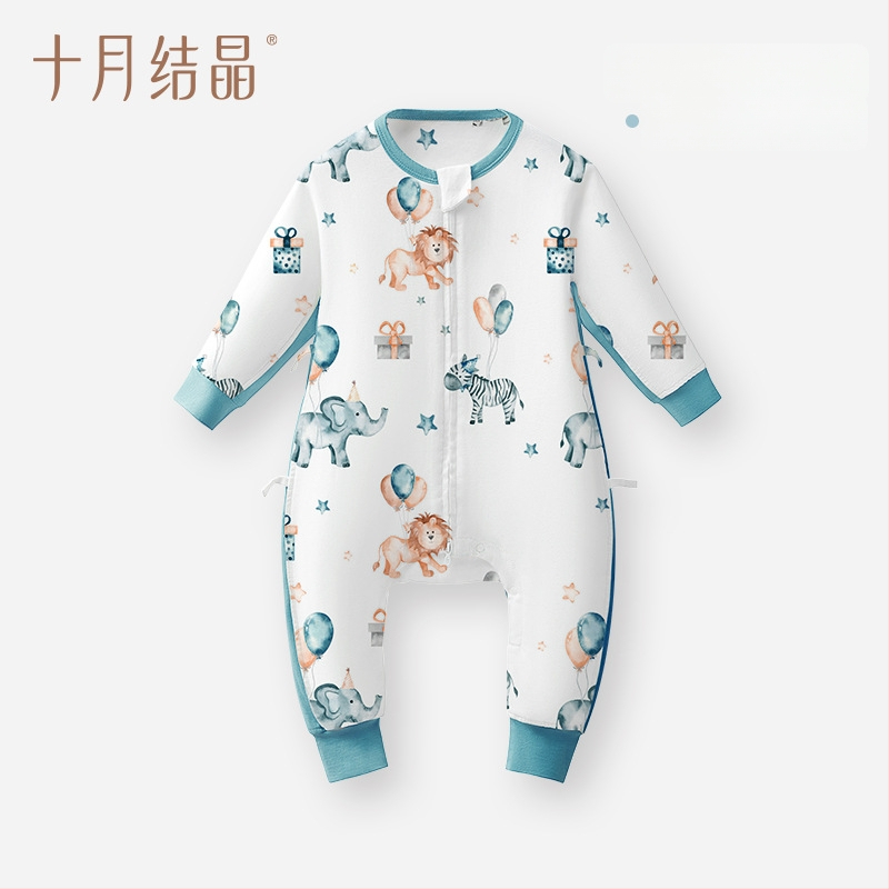 Väikelase magamiskott pikkade varrukatega, eraldatud jalgadega, nelja aastaaja kasutamiseks, regenereeritud tselluloosi kiududest (Tencel)