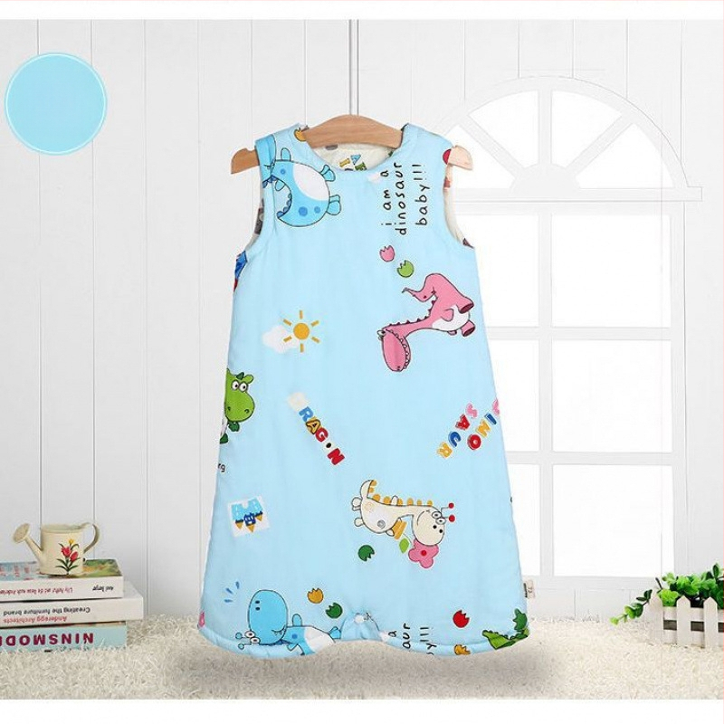 Beebi magamiskott 100% puuvillast, ilma varrukateta, sügisel-talvel kasutamiseks, unisex, anti-kick tekk