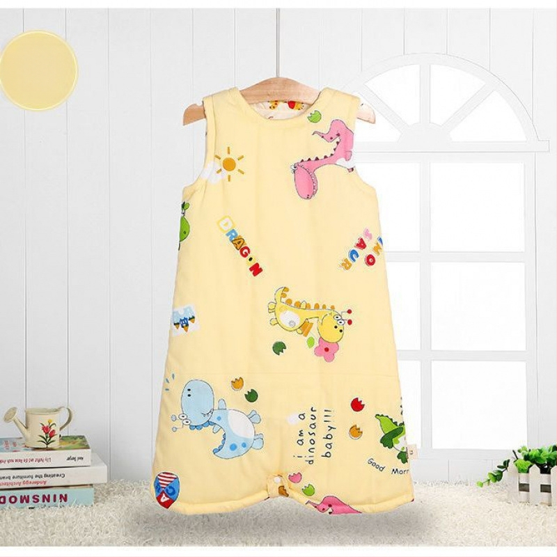 Beebi magamiskott 100% puuvillast, ilma varrukateta, sügisel-talvel kasutamiseks, unisex, anti-kick tekk