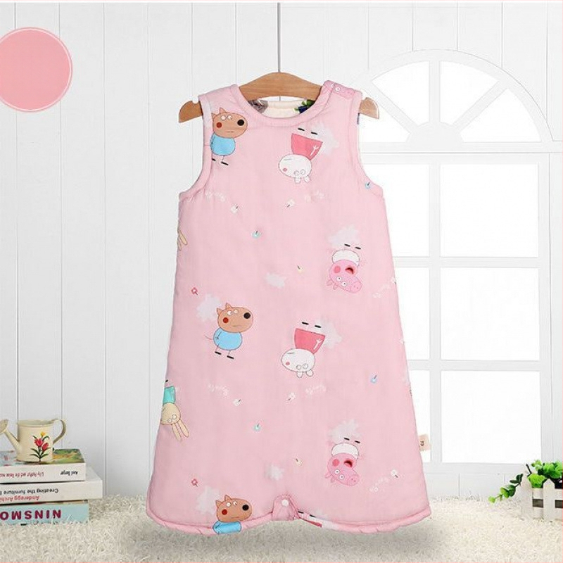 Beebi magamiskott 100% puuvillast, ilma varrukateta, sügisel-talvel kasutamiseks, unisex, anti-kick tekk