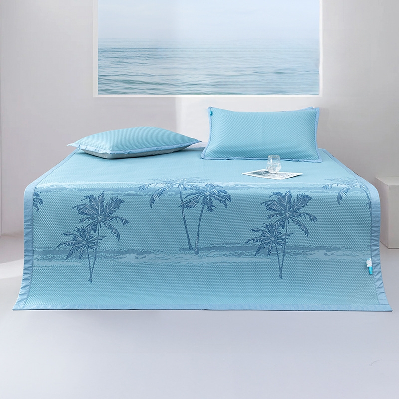 Jahutavate matide komplekt keemilisest kiududest, džakarda-kiud, ice silk mat, kaasaegne minimalistlik stiil