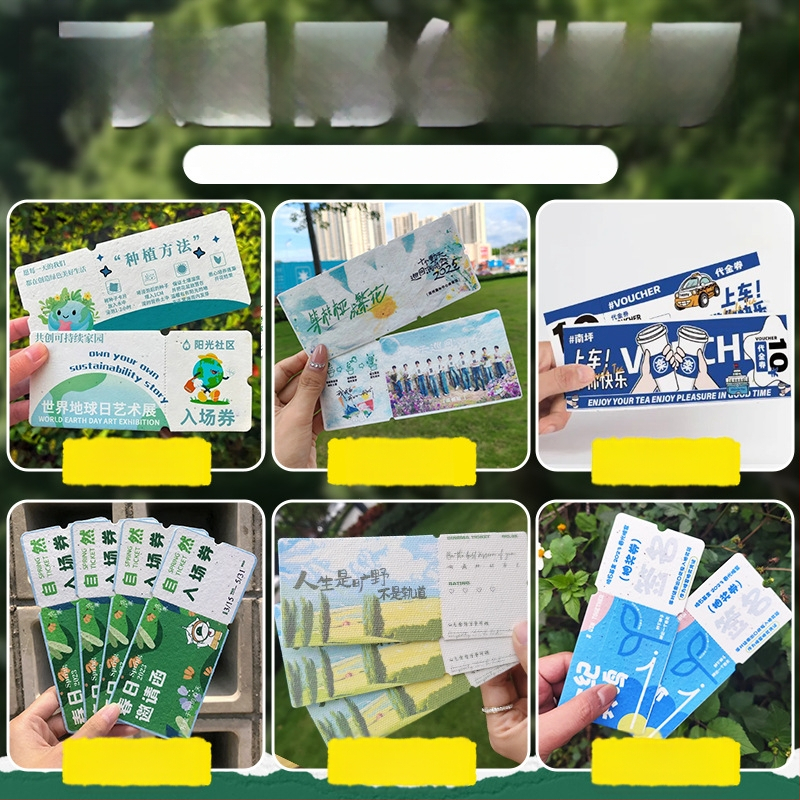 Персонализирана покана за първи рожден ден на бебето от семенна хартия, формат карта, екологичен материал