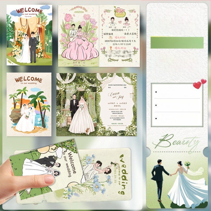 Персонализирана покана за първи рожден ден на бебето от семенна хартия, формат карта, екологичен материал