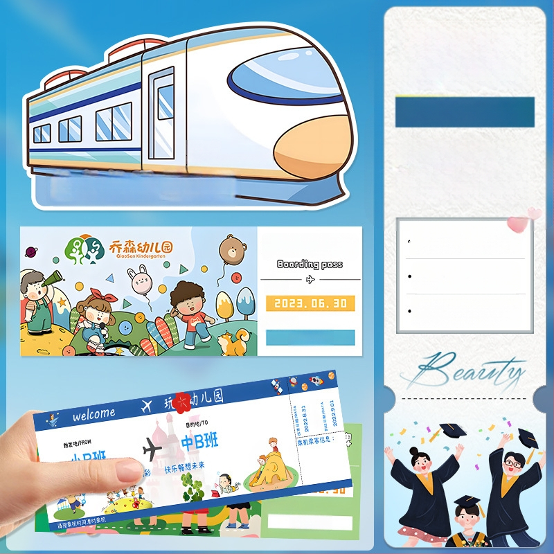 Персонализирана покана за първи рожден ден на бебето от семенна хартия, формат карта, екологичен материал