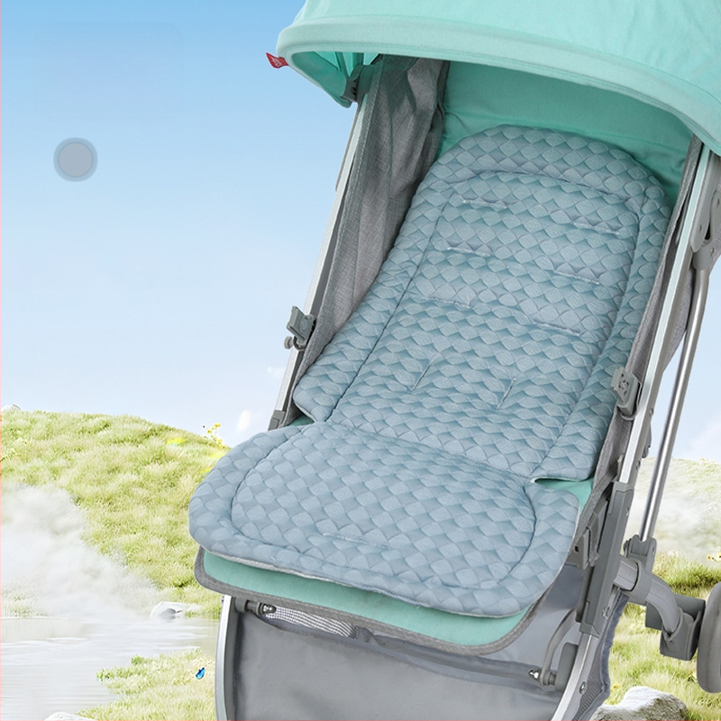 Covoraș pentru scaunul de la cărucior - Material Ice Silk răcoritor, pentru vară, potrivire universală pentru cărucior și scaun înalt