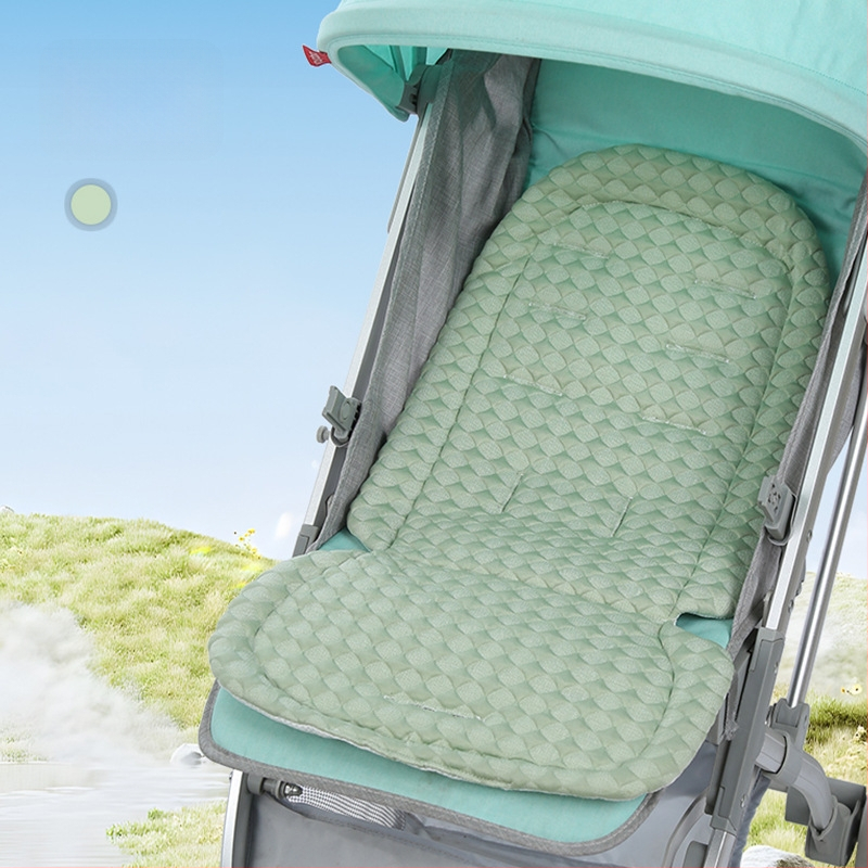 Covoraș pentru scaunul de la cărucior - Material Ice Silk răcoritor, pentru vară, potrivire universală pentru cărucior și scaun înalt