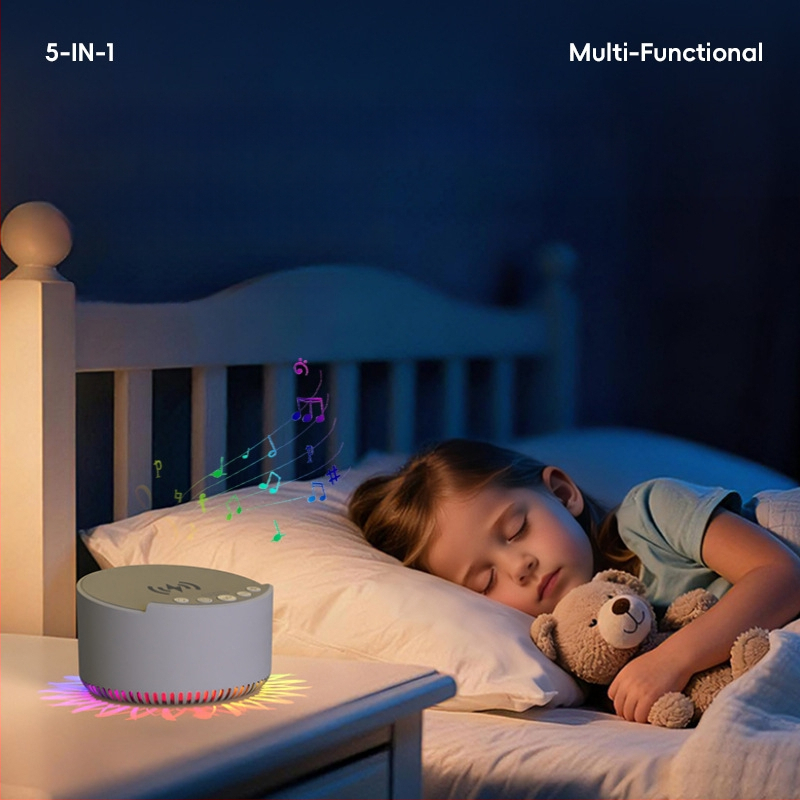 Bluetooth колонка за сън с таймер и музика, 15W безжично бързо зареждане, вградена батерия