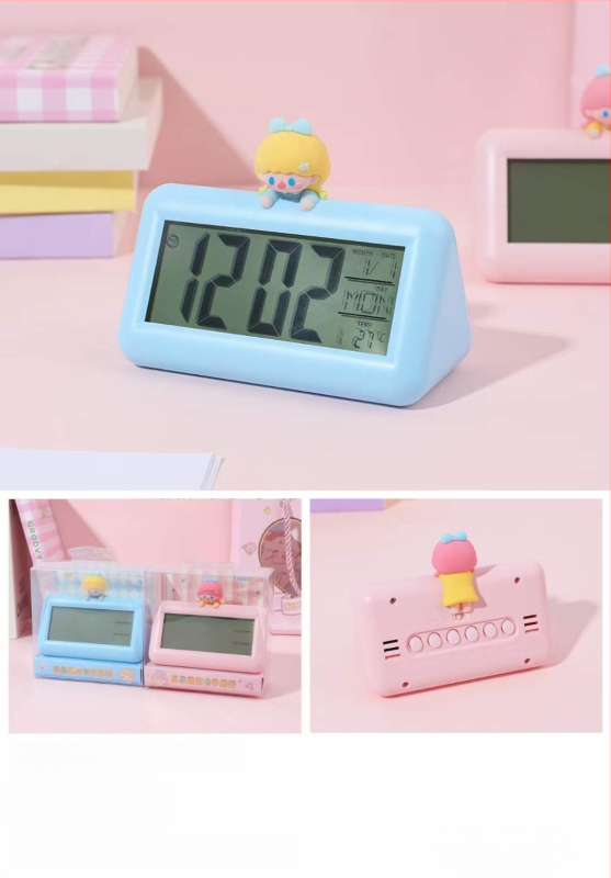 Elektriline äratuskell kolmnurkse kujuga küüliku disainiga, temperatuuri kuvamine ja mitmekülgne taimer, Xiaozhu Meijia