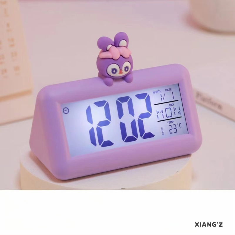 Elektriline äratuskell kolmnurkse kujuga küüliku disainiga, temperatuuri kuvamine ja mitmekülgne taimer, Xiaozhu Meijia