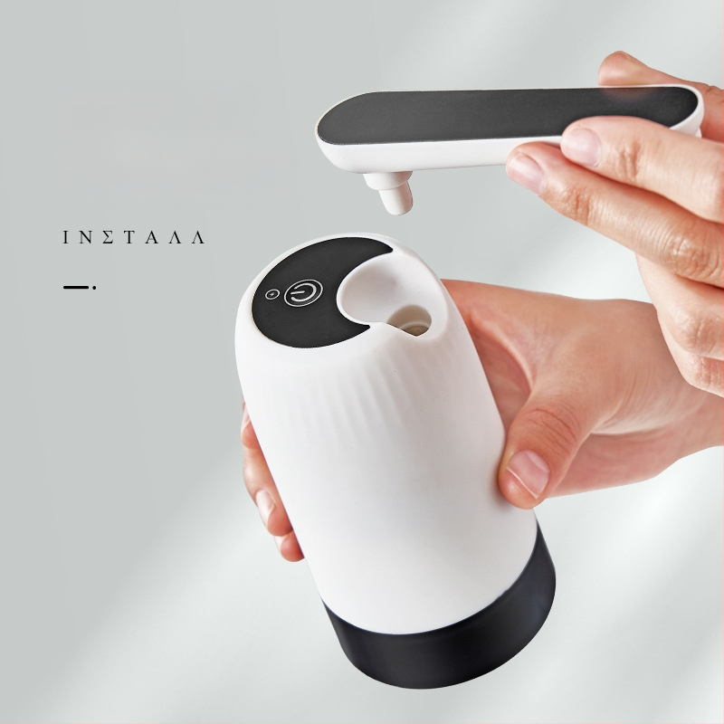 Οικιακός ηλεκτρικός διανομέας νερού σε φιάλες, αυτόματη πίεση για πόσιμο μεταλλικό νερό, Μοντέλο 076, 5V, 4W, σώμα PP, Εκκίνηση με ένα άγγιγμα