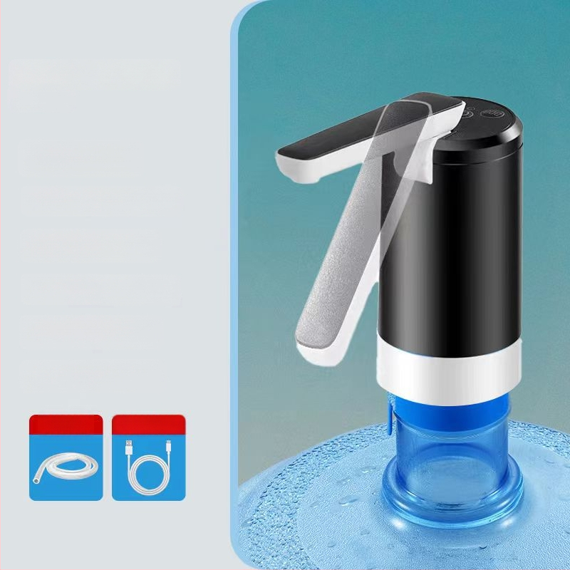 Οικιακός ηλεκτρικός διανομέας νερού σε φιάλες, αυτόματη πίεση για πόσιμο μεταλλικό νερό, Μοντέλο 076, 5V, 4W, σώμα PP, Εκκίνηση με ένα άγγιγμα