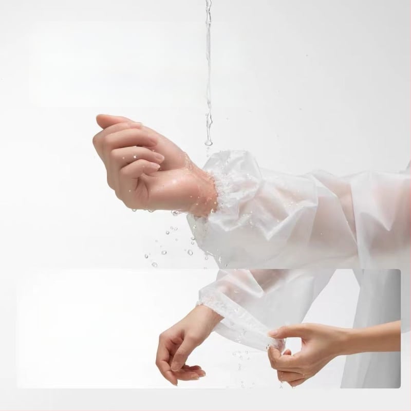 Garš lietusmētelis ārējiem ceļojumiem un kalnu pārgājieniem, PVC audums, ūdensnecaurlaidīgs PU slānis, iespējama logotipa druka