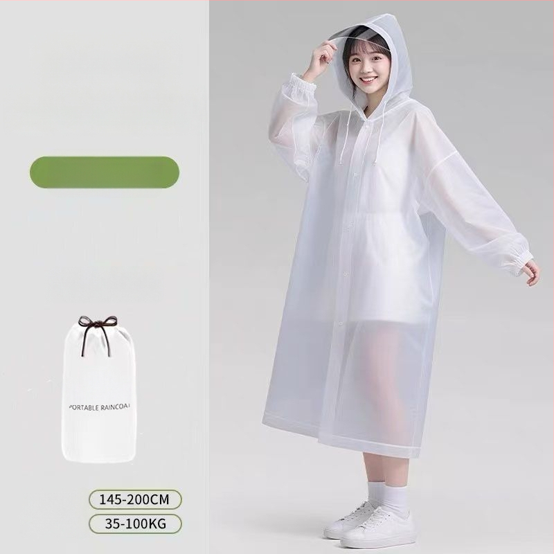 Garš lietusmētelis ārējiem ceļojumiem un kalnu pārgājieniem, PVC audums, ūdensnecaurlaidīgs PU slānis, iespējama logotipa druka