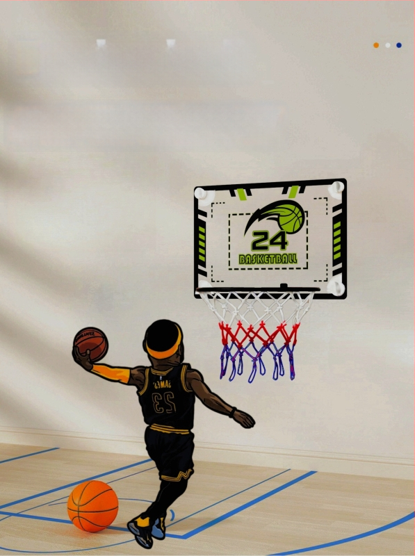 Вътрешен стенен сгъваем баскетболен кош за домашна употреба, PVC, 1 кг